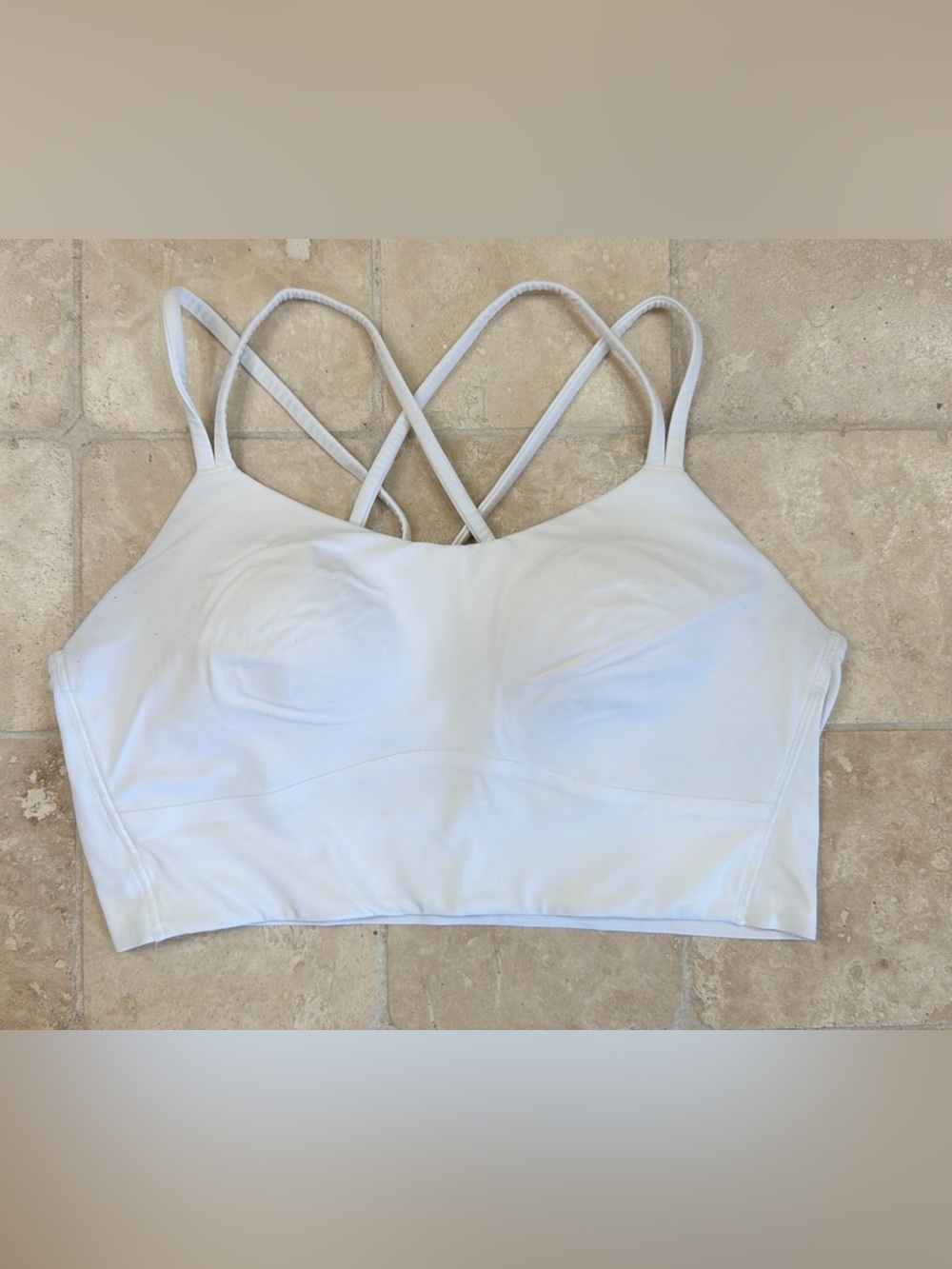 Lululemon Like A Cloud Longline Bra B/C White Women’s Size 8